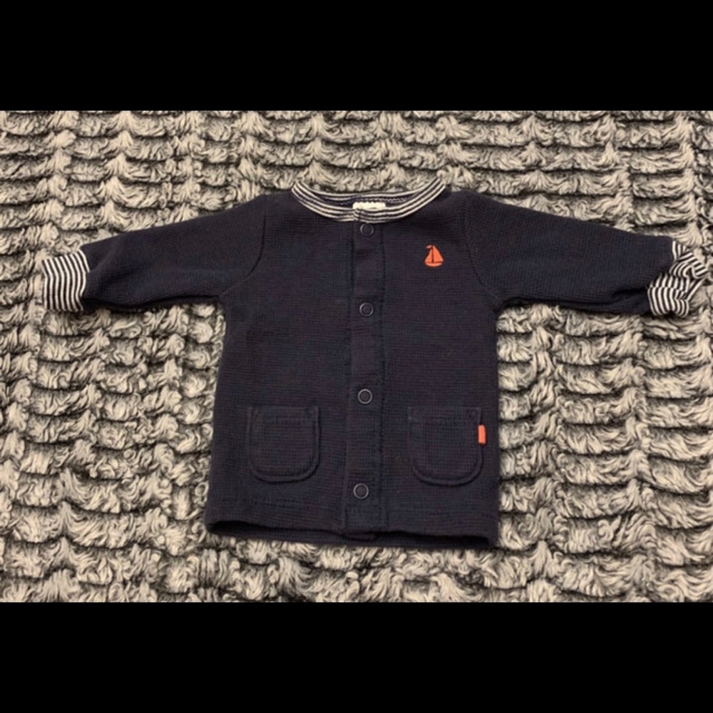 Newborn Button Down Sailboat Shirt
